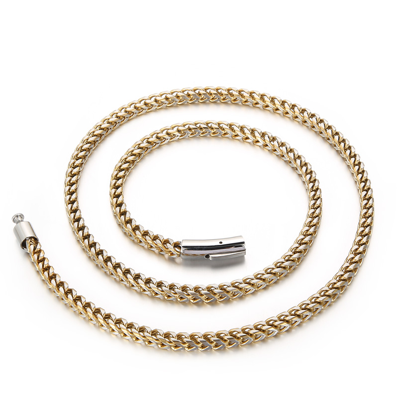Men Accessories Singapore - 4mm genişlik paslanmaz çelik 68cm kırbaç