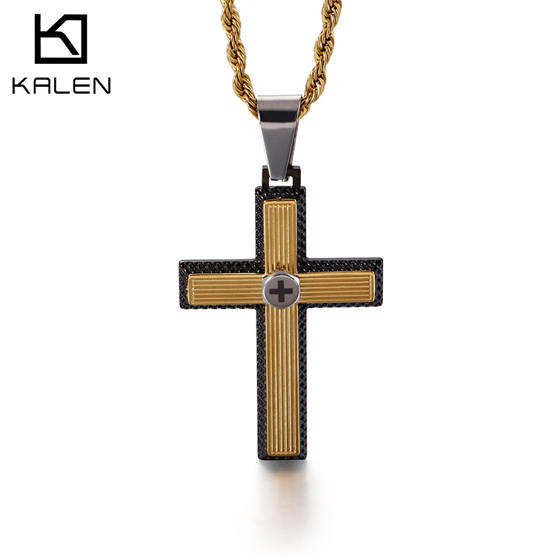 Men Accessories Singapore - Kalen Hiphop Çapraz Kolye Kolye erkek
