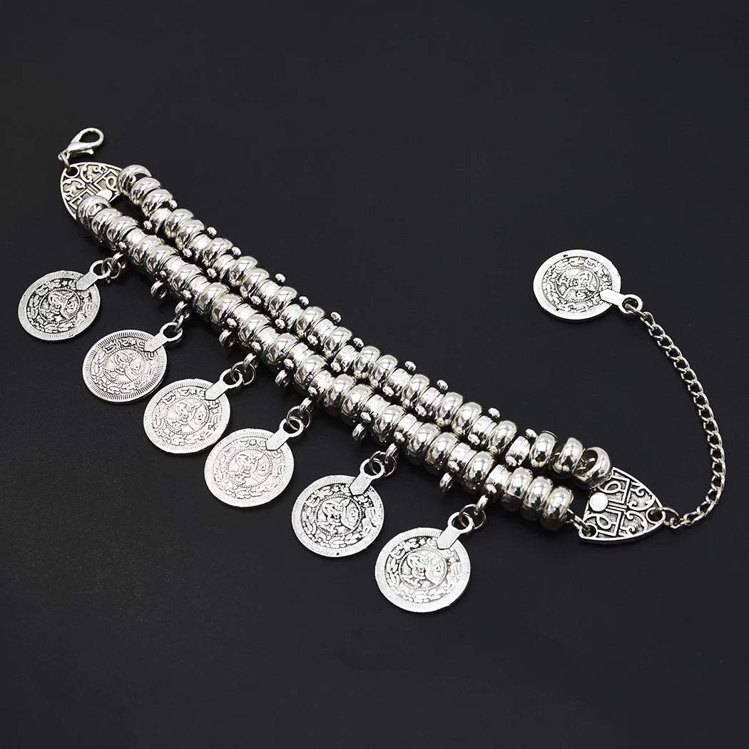 Men Accessories India - Vintage sikke püskül Charm bilezik kadın