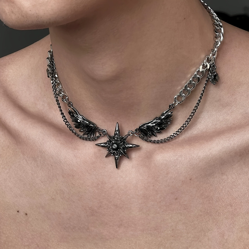 Men Accessories Singapore - Yeni Gotik Koyu Stil Dikenli Yıldız