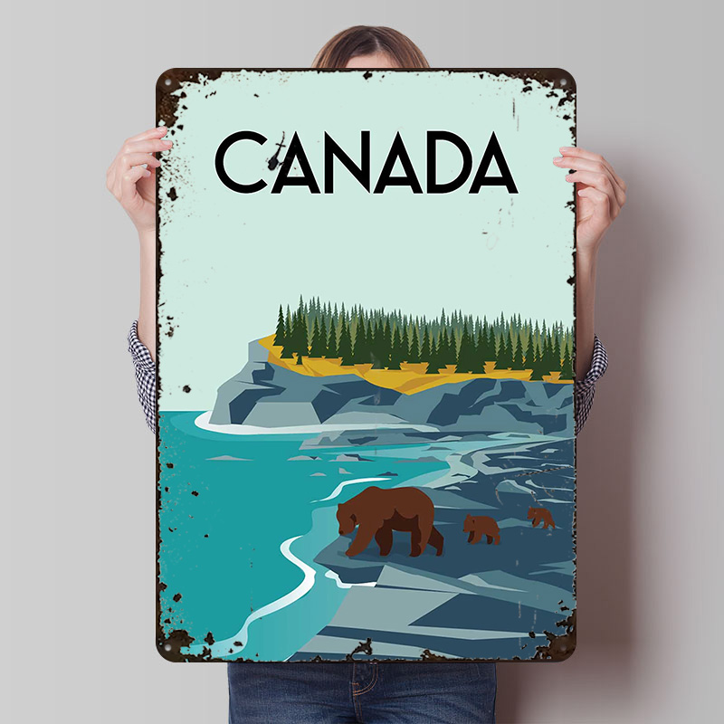 Men'S Accessories Canada - Kanada Seyahat Posteri Özelleştirilmiş Duvar Sanatı