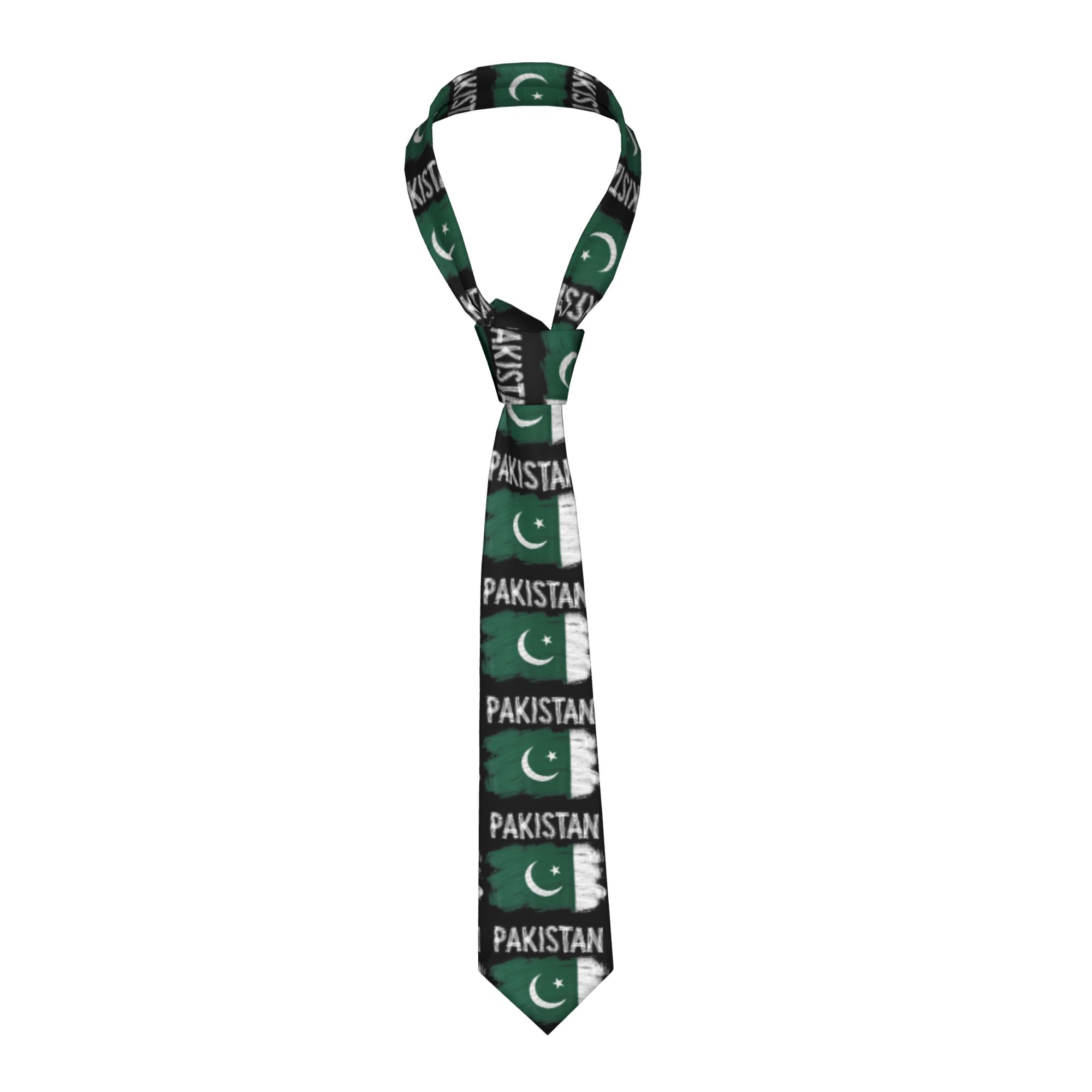 Men Accessories In Pakistan - Pakistan kökleri Pakistan bayrağı kravat klasik