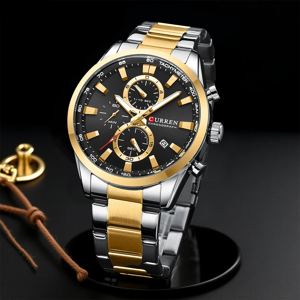 Men Accessories Jewellery - CURREN Casual Kuvars Chrono Spor Saatler
