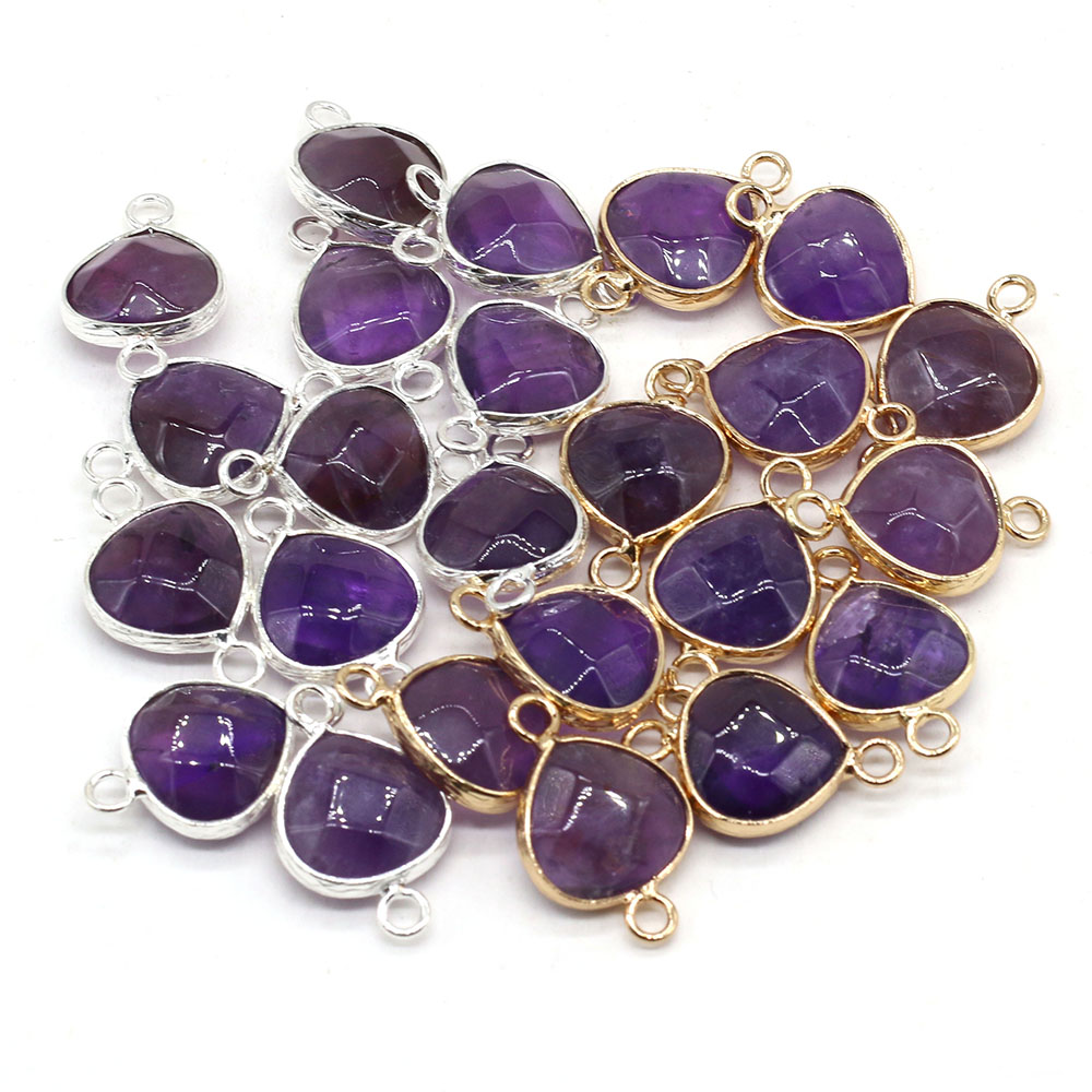 Men Accessories Jewellery - 2 adet Doğal Taş Konnektörler Yağ