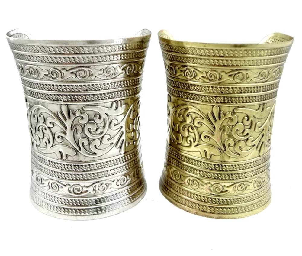 Men Accessories India - Vintage Alaşım Geniş Manşet Bilezik Kadın