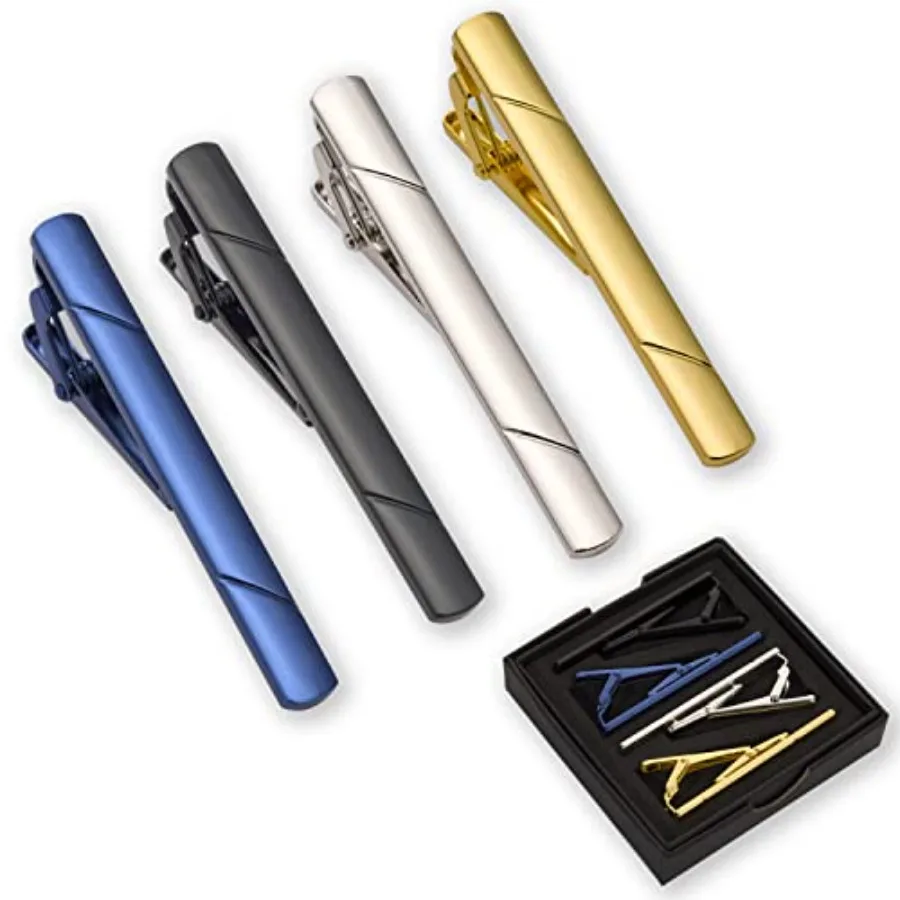 Men Accessories Box - Erkekler için 4 adet kravat iğnesi,