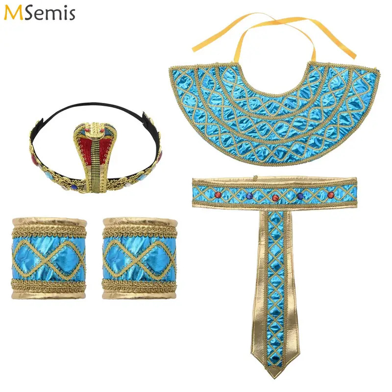 Men Accessories Egypt - Mısır Kostüm Aksesuarları Yetişkin Mısır Kemer/Yaka/Kral
