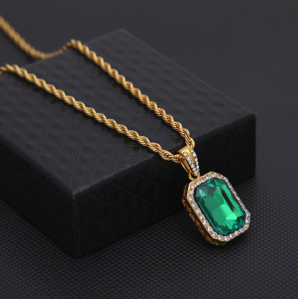 Mini Hip Hop Kolye Gömülü Elma - Men Accessories Singapore incelemesi ve fiyatı