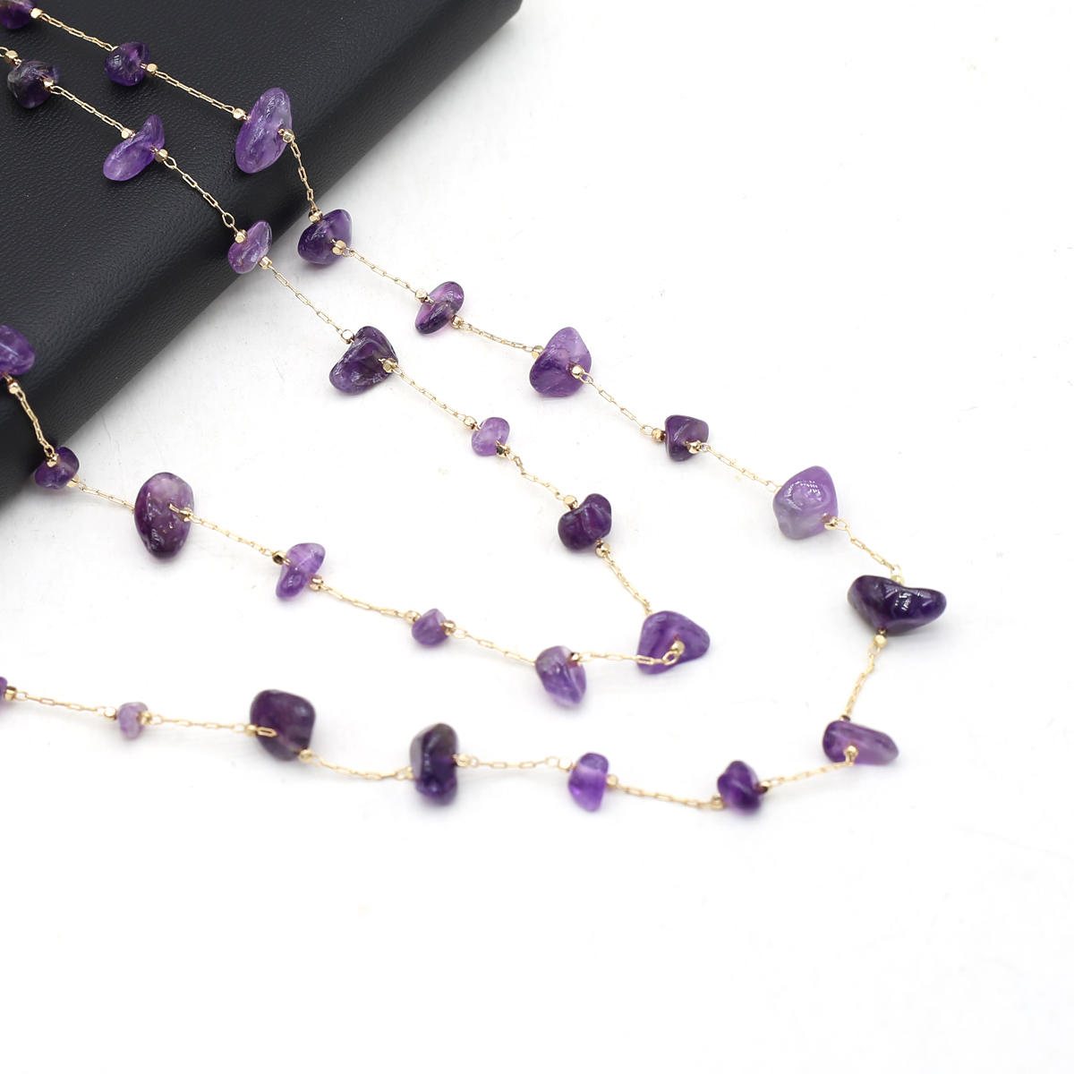 Doğal ametist taş boncuklu mod - Men Accessories Chain incelemesi ve fiyatı
