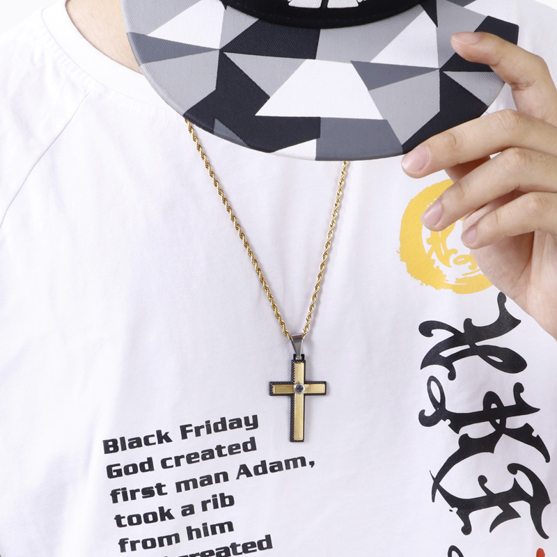 Kalen Hiphop Çapraz Kolye Koly - Men Accessories Singapore incelemesi ve fiyatı