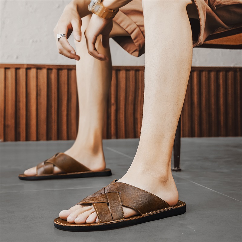Hakiki Deri Erkek Rahat Sandal - Men'S Accessories Leather incelemesi ve fiyatı