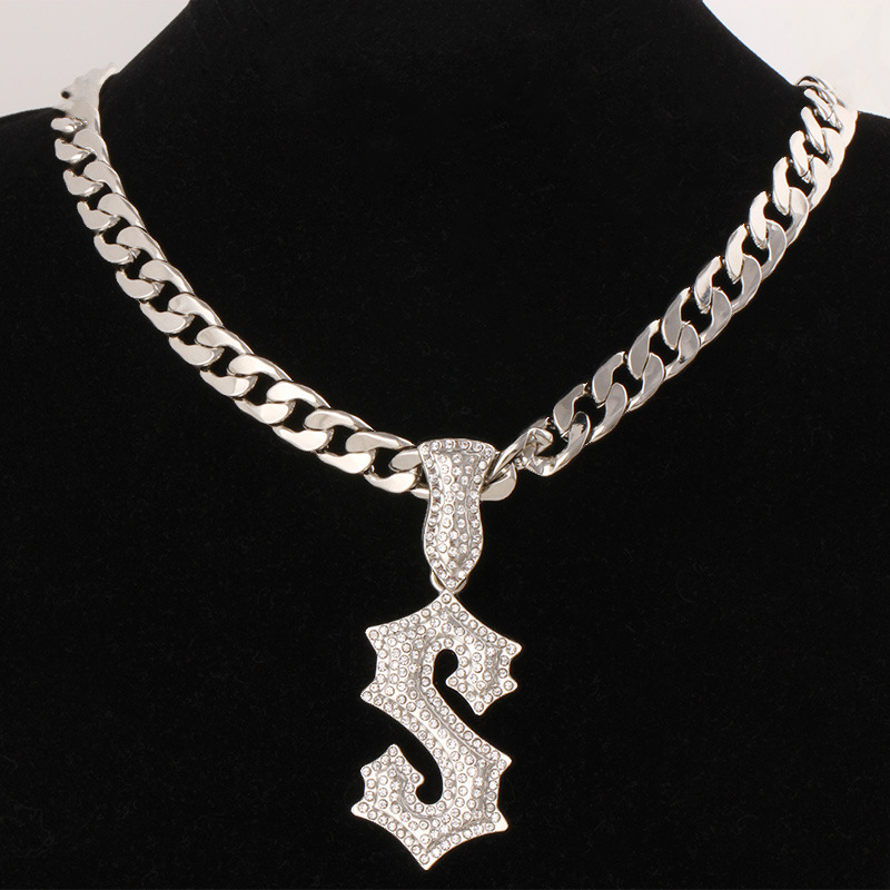 Yeni S Harfi Hip Hop Kolye Erk - Men Accessories Singapore incelemesi ve fiyatı