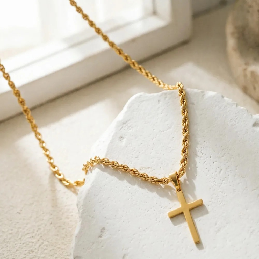 Yeni Moda Çapraz Kolye Kolye E - Men Accessories Singapore incelemesi ve fiyatı