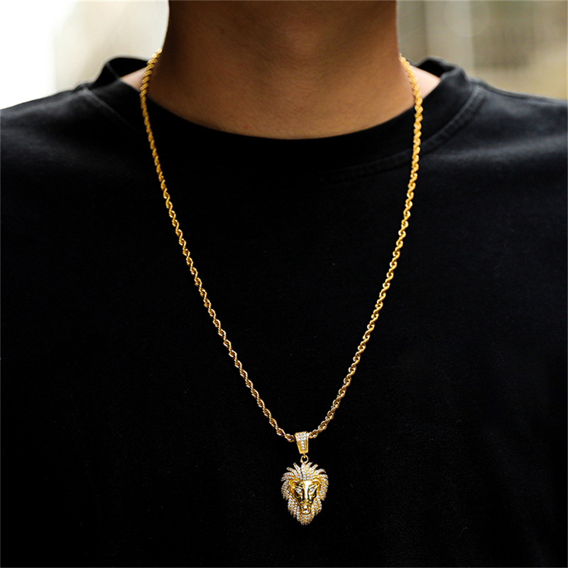 Kişilik Aslan Taklidi Kolye Ko - Men Accessories Singapore incelemesi ve fiyatı