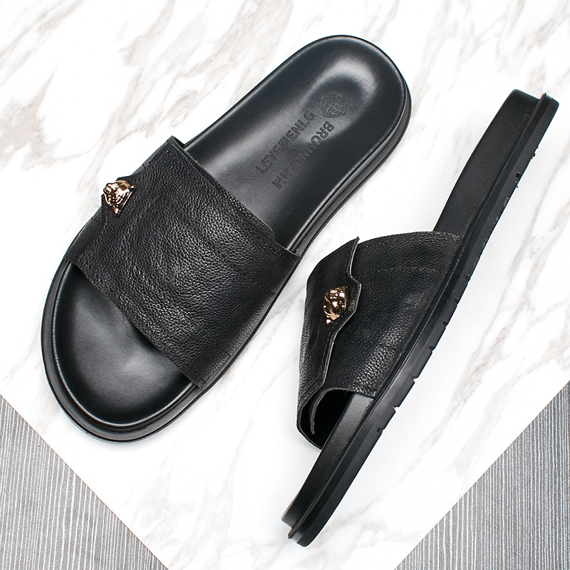 2025 yeni hakiki deri terlik M - Men'S Accessories Leather incelemesi ve fiyatı