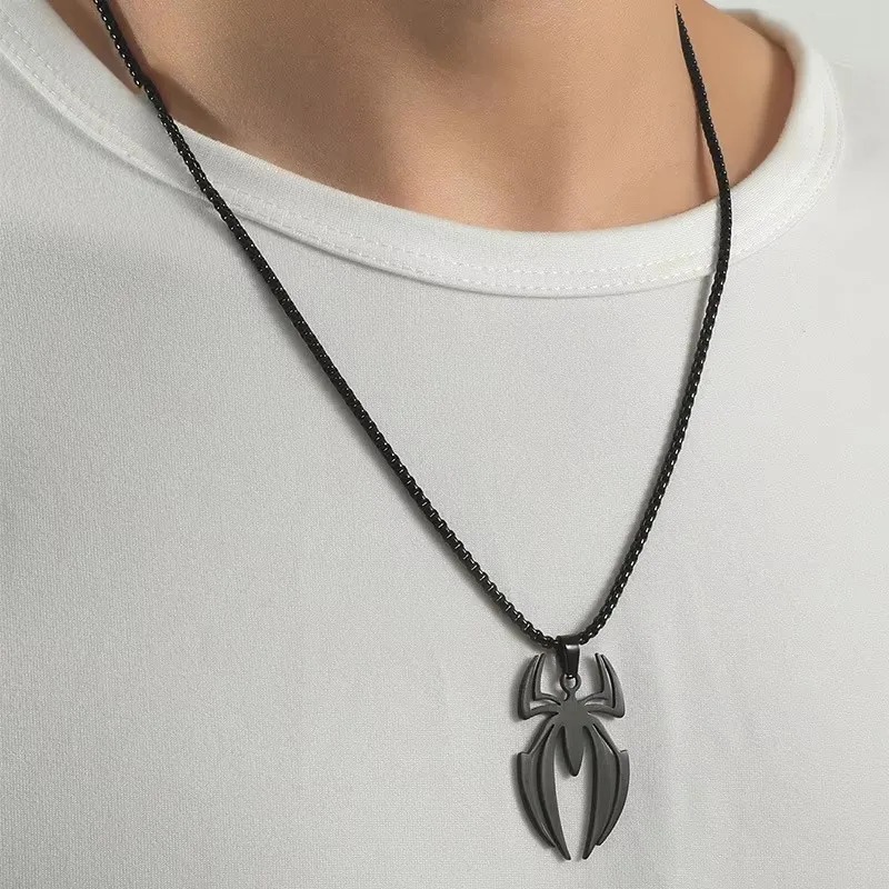 Gotik Örümcek Şekli Kolye Pasl - Men Accessories Chain incelemesi ve fiyatı